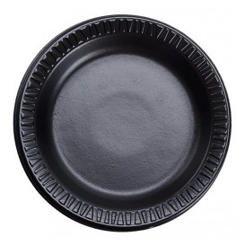 Foam Plate "Quiet Classic" Laminated Black Ø18 cm