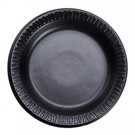 Foam Plate "Quiet Classic" Laminated Black Ø18 cm 