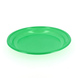 Plastic Plate Flat Green 20,5 cm 