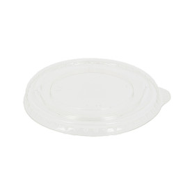 Plastic Lid PET Crystal Flat Ø9,5cm for PLA and PET Cups (100 Units)