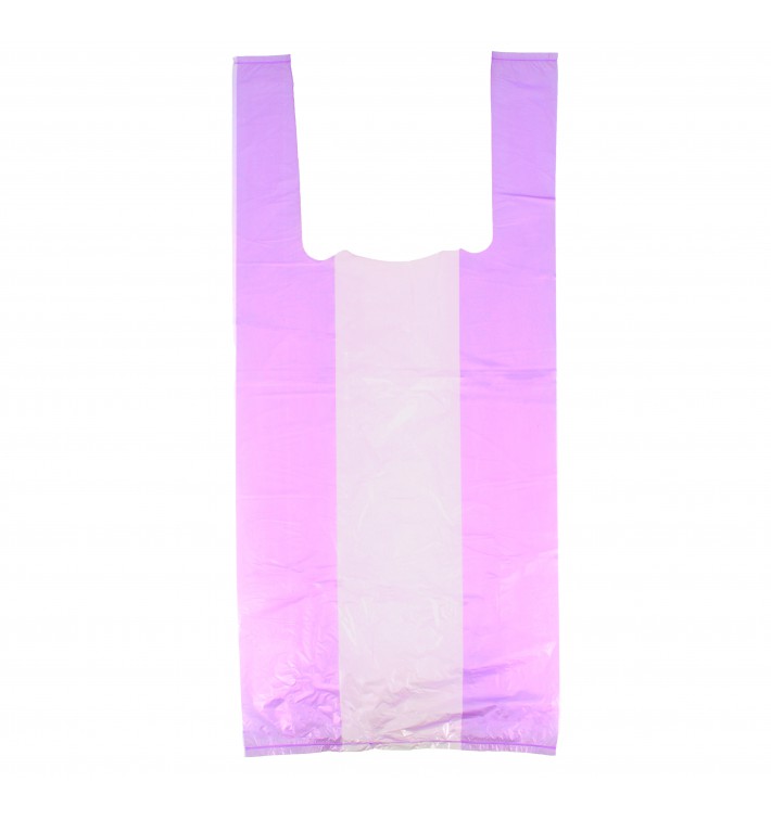 Plastic T-Shirt Bag Lilac 35x50cm 