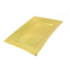 Plastic Tray Gold 33x23cm 