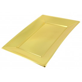 Plastic Tray Gold 33x22,5cm 