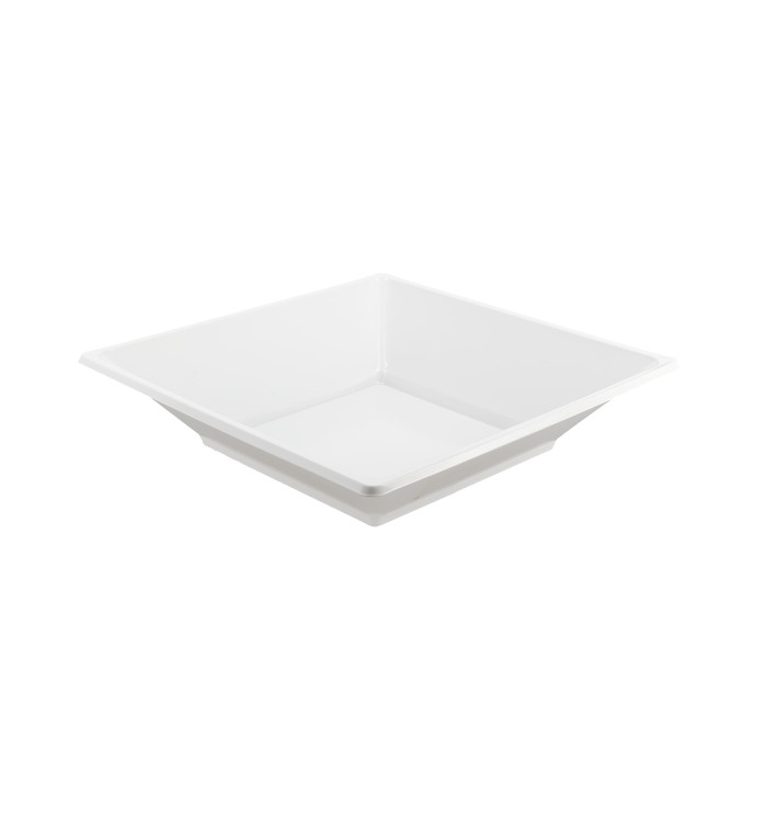 Plastic Plate PS Deep Square shape White 17 cm Plastic Plate PS Deep Square shape White 17 cm