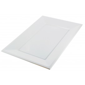 Plastic Tray White 33x22,5cm (3 Units) 