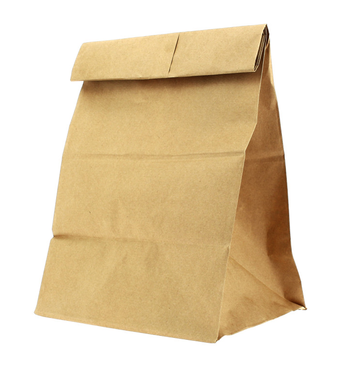 Paper Bag without Handle Kraft 75g/m² 30+18x43cm (25 Units)