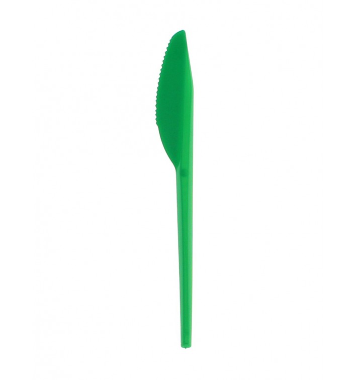 Plastic Knife PS Green 16,5 cm 