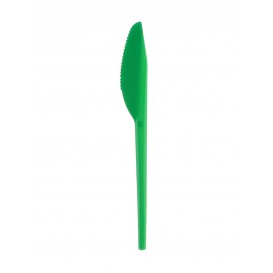 Plastic Knife PS Green 16,5 cm 
