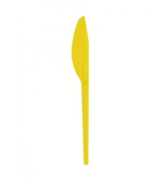 Plastic Knife PS Yellow 16,5 cm 