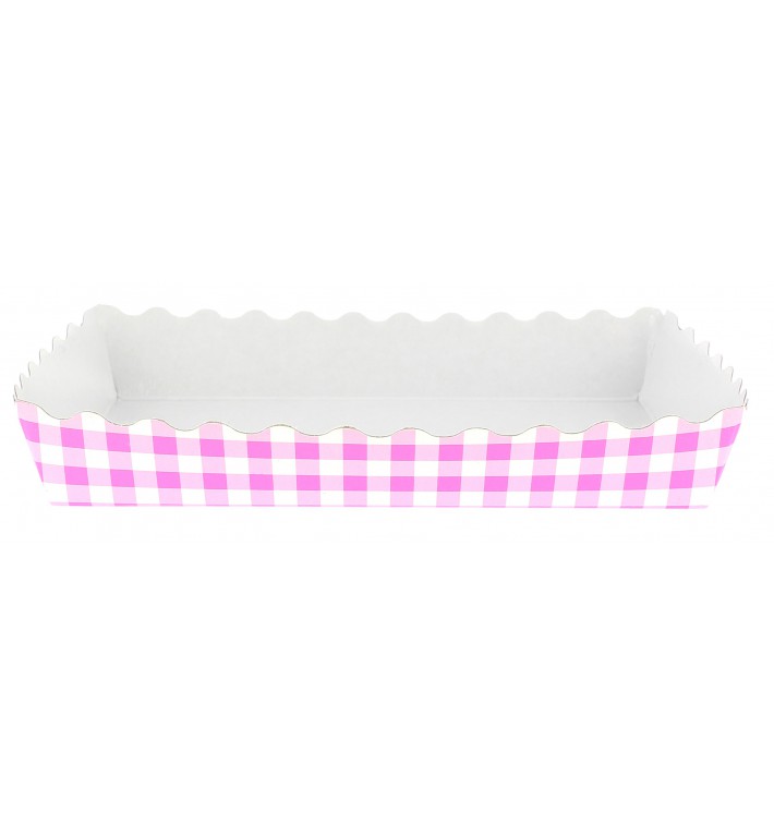 Paper Tray Waffle Closed 18,2x12,2x3cm Pink 