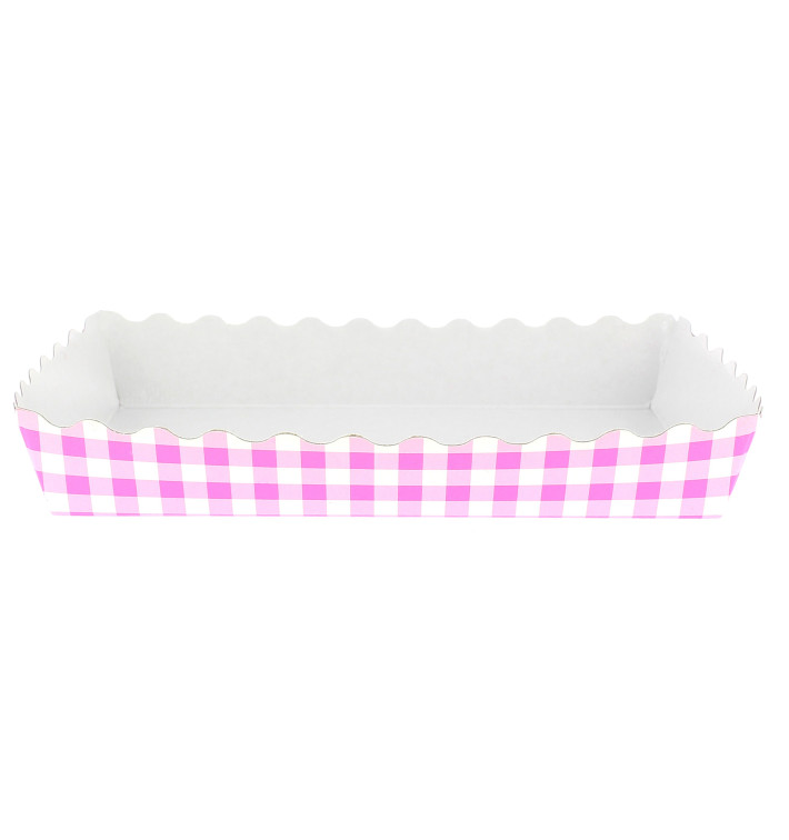 Paper Tray Waffle Closed 18,2x12,2x3cm Pink 