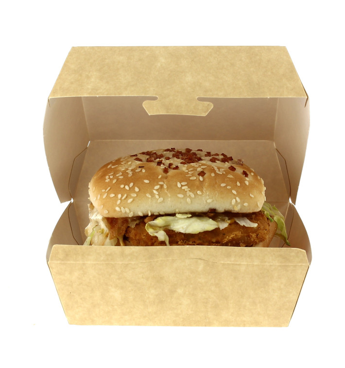 Paper Burger Box Kraft XXL 14,5x14,5x8cm Paper Burger Box Kraft XXL 14,5x14,5x8cm