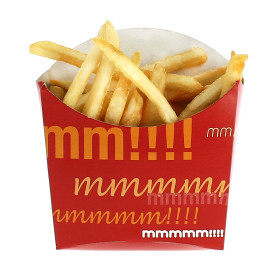 Paper French Fries Scoop Container Kraft Small size 8,2x2,2x9cm