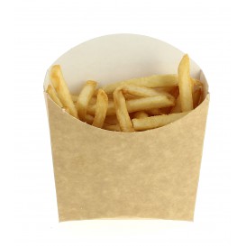 Paper French Fries Scoop Container Kraft Small size 8,2x2,2x9cm (25 Units) 