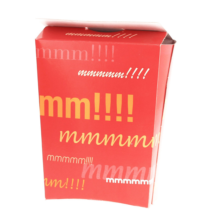 Paper French Fries Scoop Container Closed Paper French Fries Scoop Container Closed