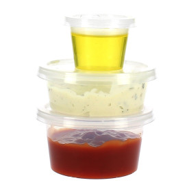 Plastic Souffle Cup with Lid PP 120ml (50 Units)