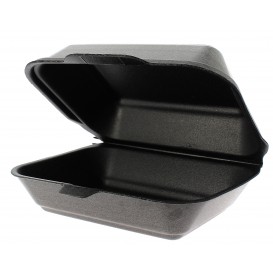 Foam Baguette Container Black 1,85x1,5x0,70cm (125 Units) 