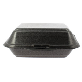 Foam Baguette Container Black 1,85x1,5x0,70cm (125 Units)  