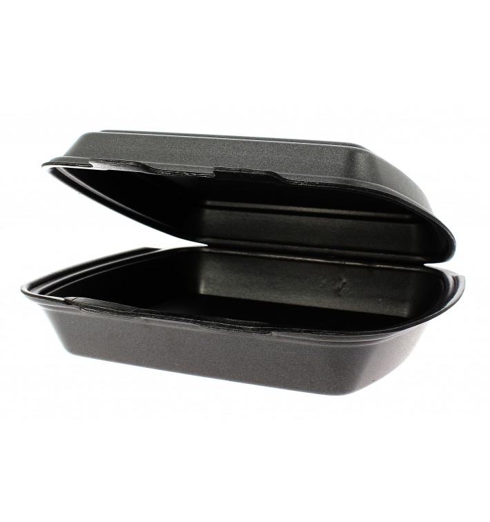 Foam Baguette Container 1 Compartments Black 2,40x2,10x0,70cm (125 Units) 