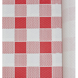 Paper Tablecloth Roll Red Checkers 1x100m. 40g (1 Unit) 