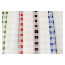 Paper Tablecloth Roll Red Checkers 1x100m. 40g (1 Unit) 