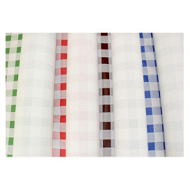 Paper Tablecloth Roll Red Checkers 1x100m. 40g (1 Unit) 
