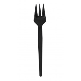 Plastic Fork "Sierra" Black 13,5cm 