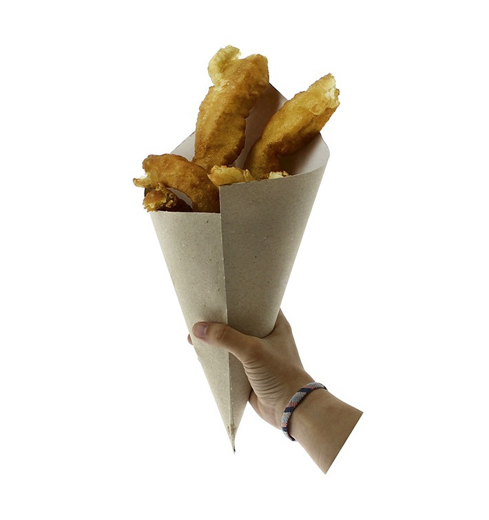 Paper Food Cone Natural 29,5cm 250g (2.000 Units)
