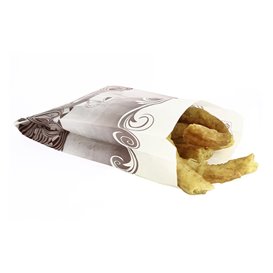 Paper Food Bag for Churros Grease-Proof 18+7x32cm (1000 Units)