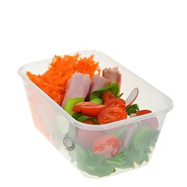 Plastic Deli Container PP Rectangular Shape 1000ml (50 Units) 