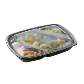 Plastic Lid for Deli Container PP Rectangular shape 3C Black 28x20cm (50 Units) 