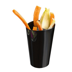 Plastic Tasting Cup PS Cone Shape High Black 70 ml (500 Units)