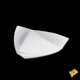 Tasting Plastic Plate PS "Vela" White 8,5x8,5 cm (50 Units) 