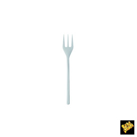 Plastic Tasting Mini Fork White 10cm (1500 Units)