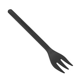 Plastic Tasting Mini Fork Black 10cm (1500 Units)