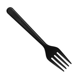 Plastic Tasting Mini Fork Black 10cm (1500 Units)