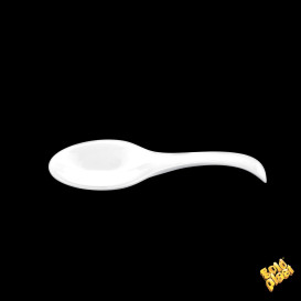 Tasting Spoon PS "Single-Dose" White 12 cm (30 Units) 