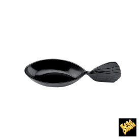 Tasting Spoon PS "Fish" Black 12 cm (600 Units)