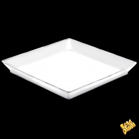 Tasting Tray PS Medium size White 13x13 cm (12 Units) 