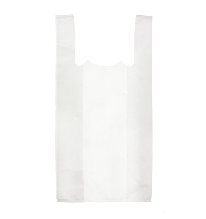 Plastic T-Shirt Bag White 25x30cm Plastic T-Shirt Bag White 25x30cm