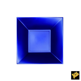 Plastic Plate Deep Blue "Nice" Pearl PP 18 cm (300 Units)
