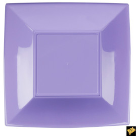 Plastic Plate Flat Lilac "Nice" PP 29 cm (12 Units) 