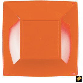 Plastic Plate Flat Orange "Nice" PP 29 cm (12 Units) 