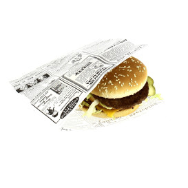 Paper Food Bag Grease-Proof Opened L Shape 17x18cm (500 Units)  