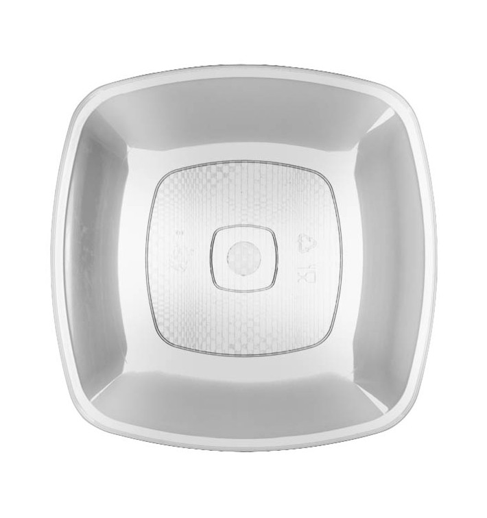 Plastic Plate Flat Clear Square shape PS 30 cm (144 Units) Plastic Plate Flat Clear Square shape PS 30 cm (144 Units)
