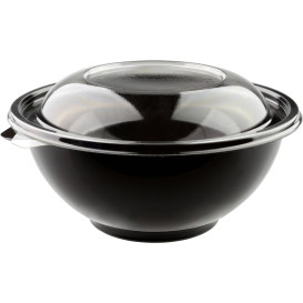 Plastic Bowl PET "Shallow" Black 2000ml Ø26cm (25 Units)