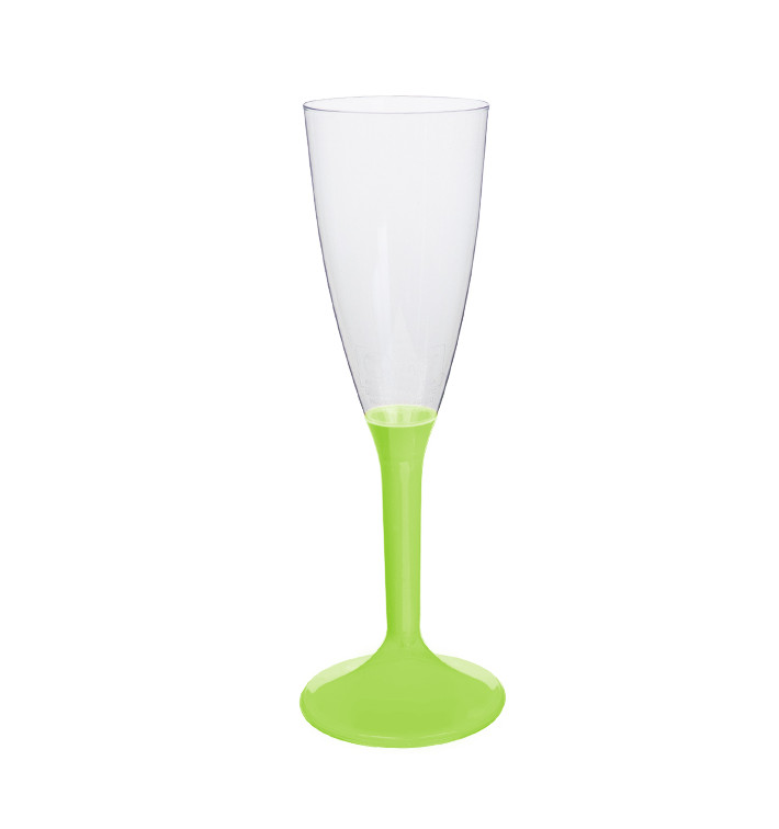 Plastic Stemmed Flute Sparkling Wine Lime Green 120ml 2P (40 Units) Plastic Stemmed Flute Sparkling Wine Lime Green 120ml 2P (40 Units)