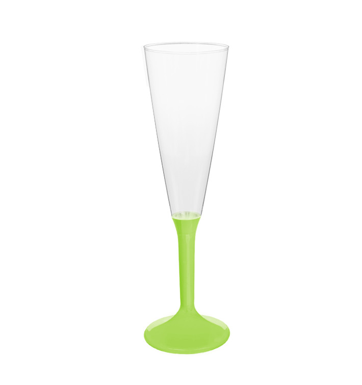 Plastic Stemmed Flute Sparkling Wine Lime Green 160ml 2P (40 Units) Plastic Stemmed Flute Sparkling Wine Lime Green 160ml 2P (40 Units)