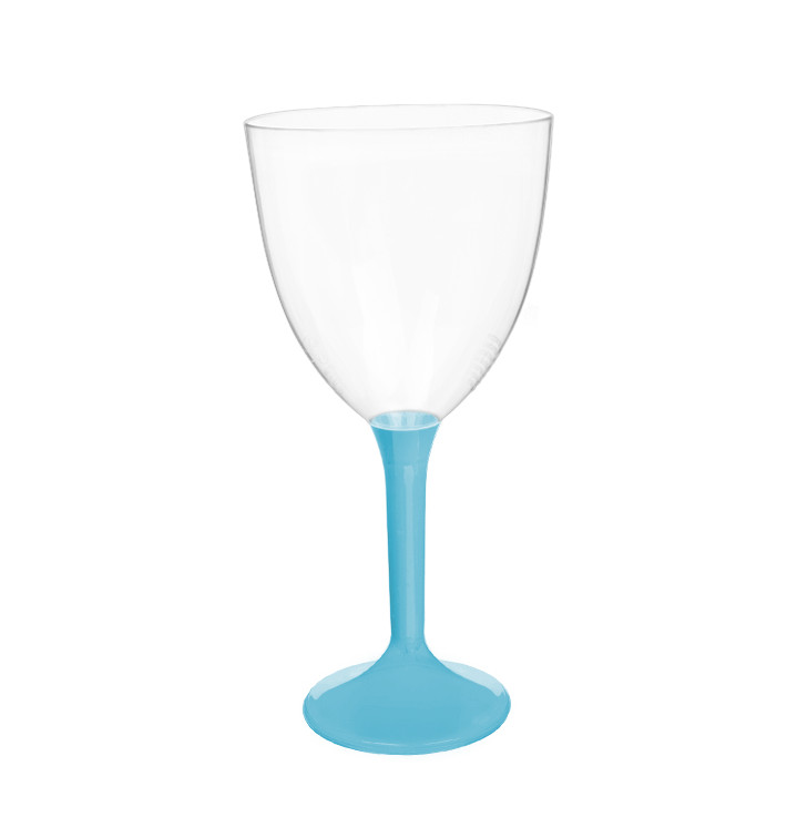 Plastic Stemmed Glass Wine Turquoise Removable Stem 300ml (200 Units) Plastic Stemmed Glass Wine Turquoise Removable Stem 300ml (200 Units)