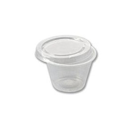 Plastic Souffle Cup with Lid PP 33ml (100 Units)